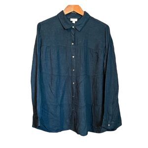 NWT! J. Jill tiered button down shirt